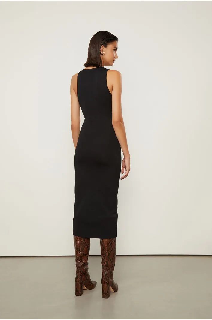 VESTIDO DECOTE ASSIMETRICO TRICOT